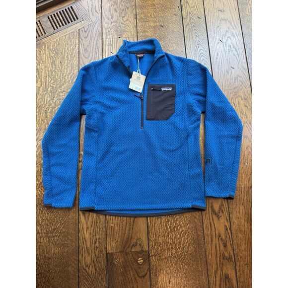 Patagonia Men's R1 Air Zip Neck Pullover Endless Blue Size Medium NWT - Picture 1 of 5
